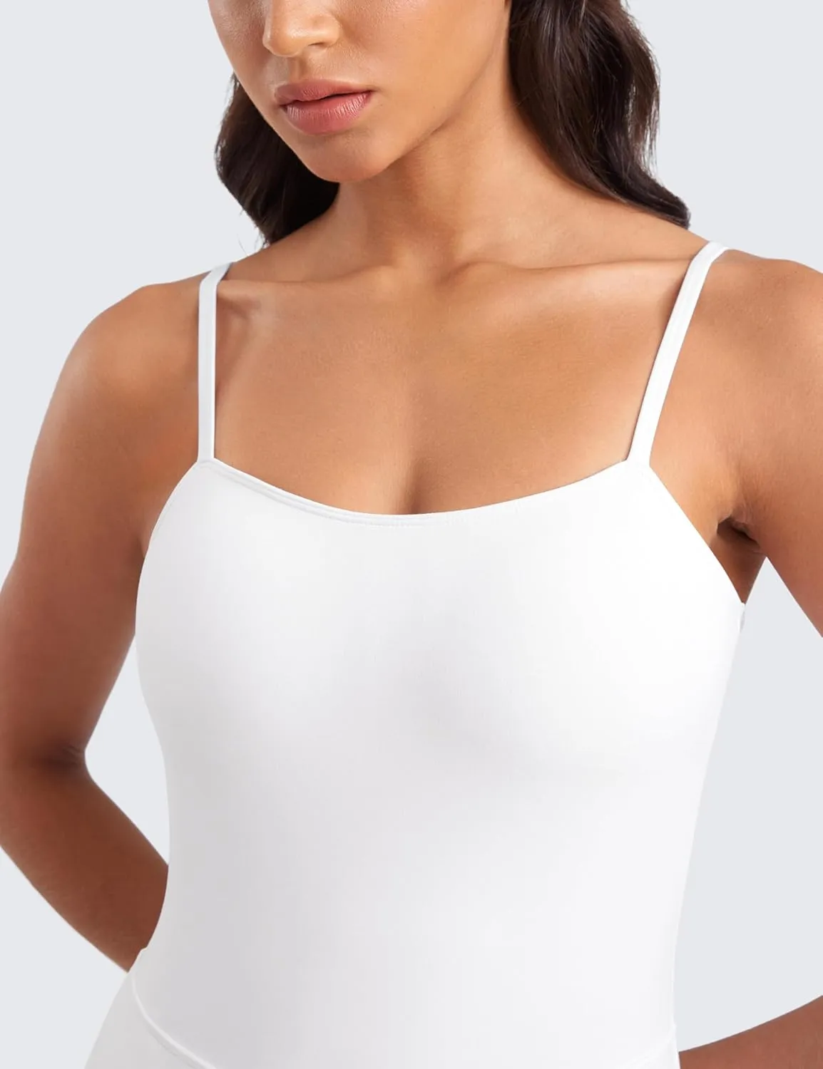 CRZ YOGA Womens Butterluxe Tennis Dress Spaghetti Strap Casual Athletic Sports Outfits with Built-in Shorts and Bras