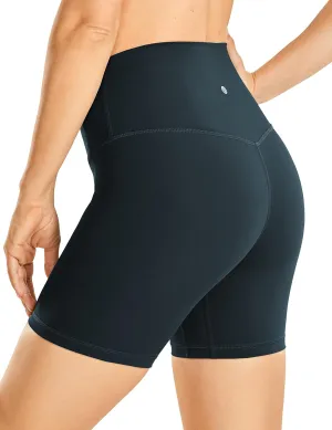 CRZ YOGA Women's Naked Feeling Biker Shorts 6'' - High Waist Yoga Workout Gym Spandex Shorts