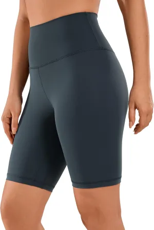 CRZ YOGA Women's Naked Feeling Biker Shorts - 8 Inches High Waisted Yoga Workout Gym Running Spandex