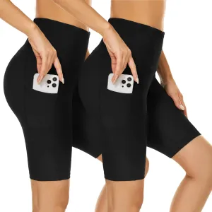 Custer's Night High Waist Out Pocket Yoga Short Tummy Control Workout Running 4 Way Stretch Yoga Leggings