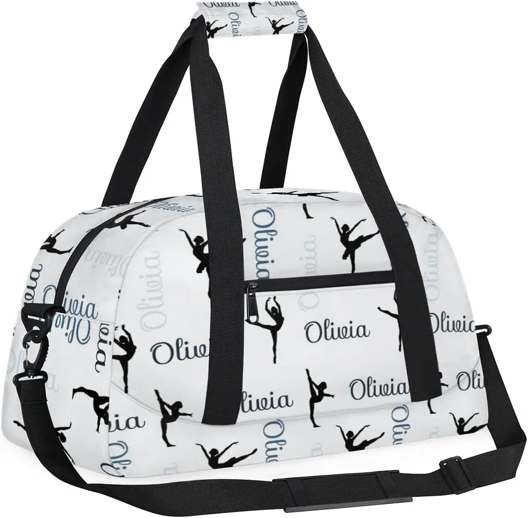 Custom Dance Bag for Girls, Overnight Duffel Bags Cheerleader for Kids Personalized Sport Gym Bag, Gymnastics Duffel Bag with Names - Dance