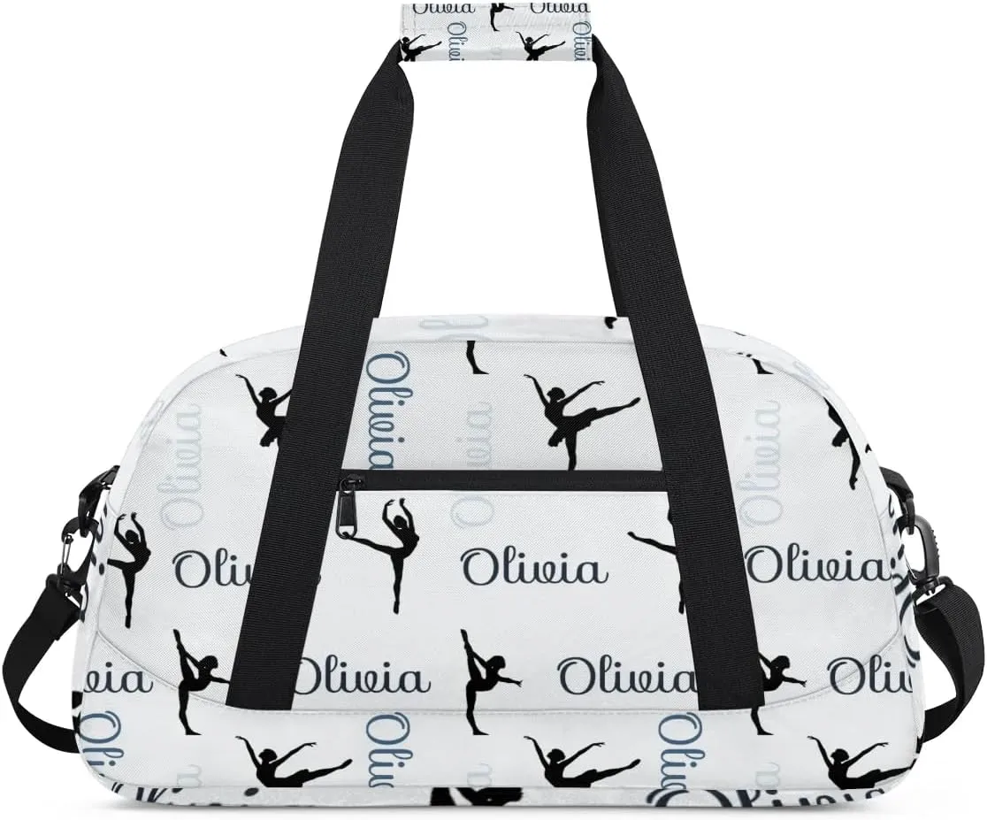 Custom Dance Bag for Girls, Overnight Duffel Bags Cheerleader for Kids Personalized Sport Gym Bag, Gymnastics Duffel Bag with Names - Dance