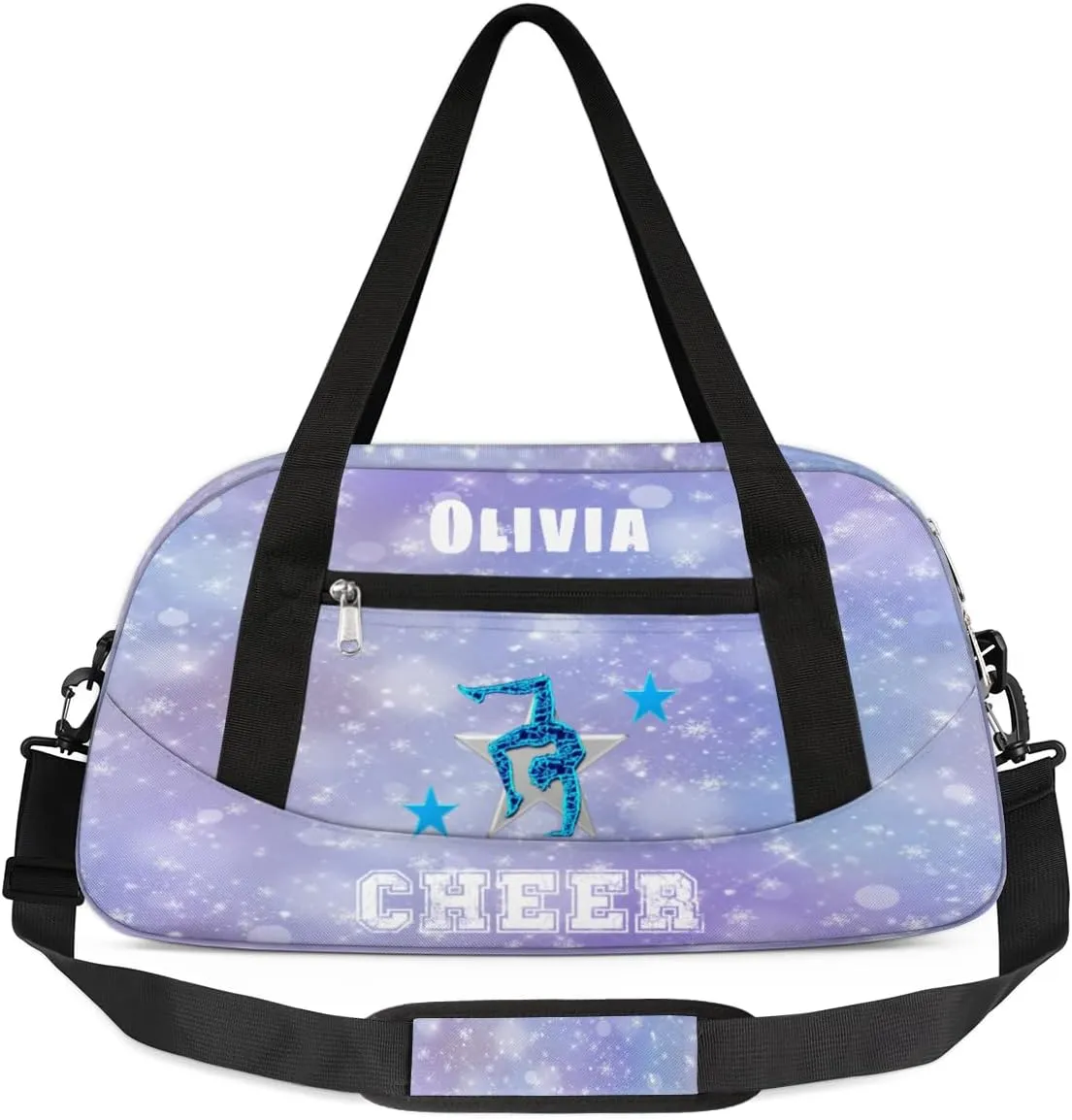 Custom Kids Duffel Overnight Bag Personalized Dance Bag Travel Duffel Bag for Girls Boys Customized Kids Gifts- GYMNASTICS DESIGN