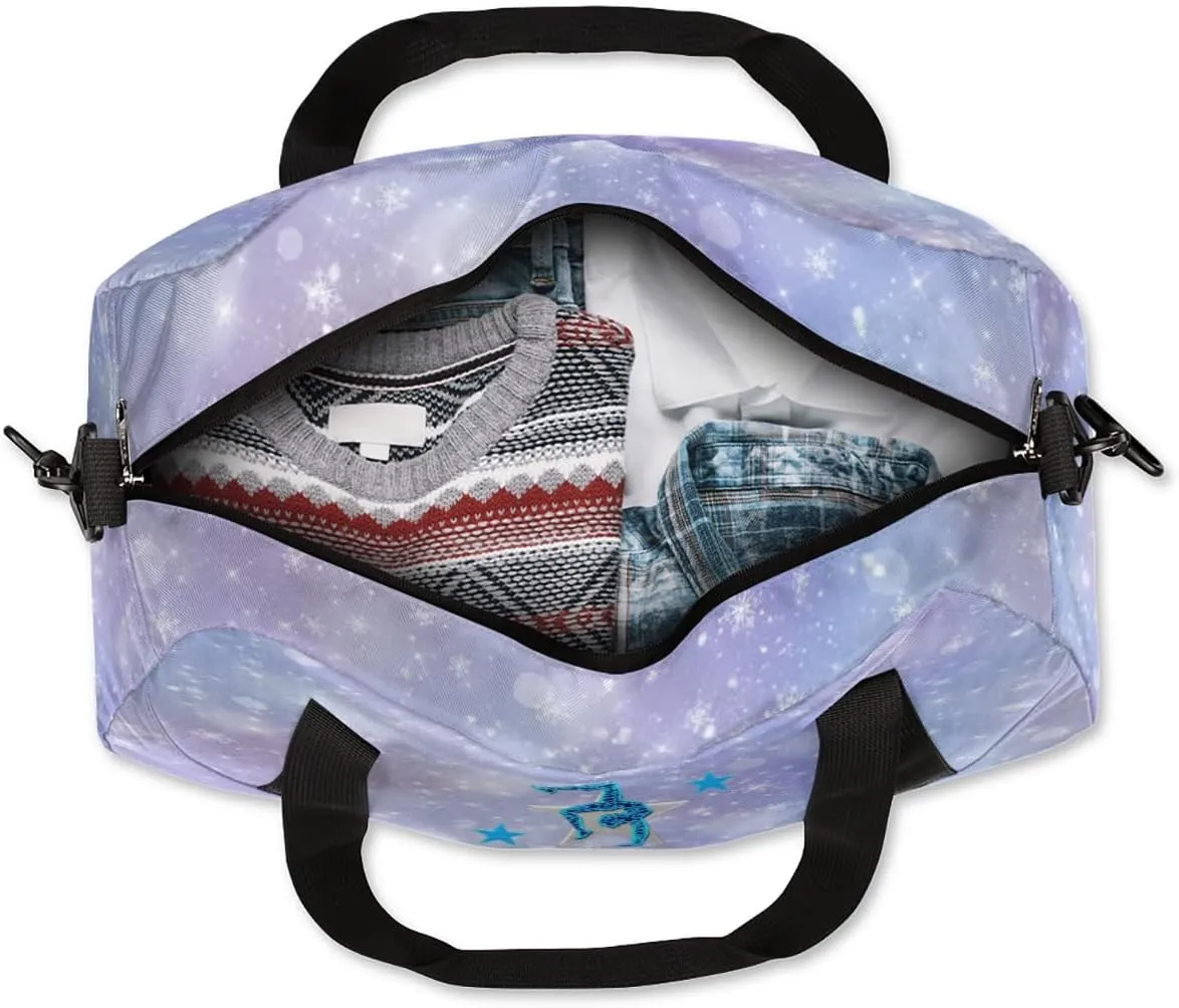 Custom Kids Duffel Overnight Bag Personalized Dance Bag Travel Duffel Bag for Girls Boys Customized Kids Gifts- GYMNASTICS DESIGN