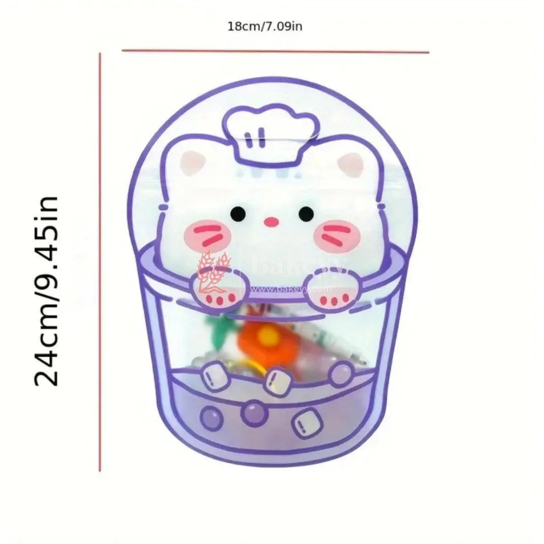 Cute Animal Design Zip Lock Bags| 4 in 1 Design |Stain-Resistant, Water-Resistant | Pack of 50