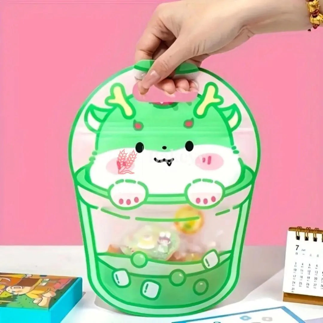 Cute Animal Design Zip Lock Bags| 4 in 1 Design |Stain-Resistant, Water-Resistant | Pack of 50