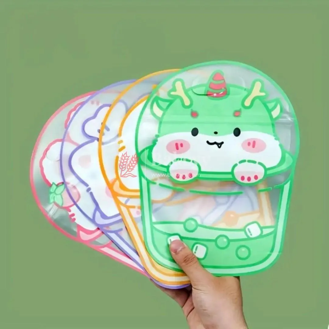 Cute Animal Design Zip Lock Bags| 4 in 1 Design |Stain-Resistant, Water-Resistant | Pack of 50
