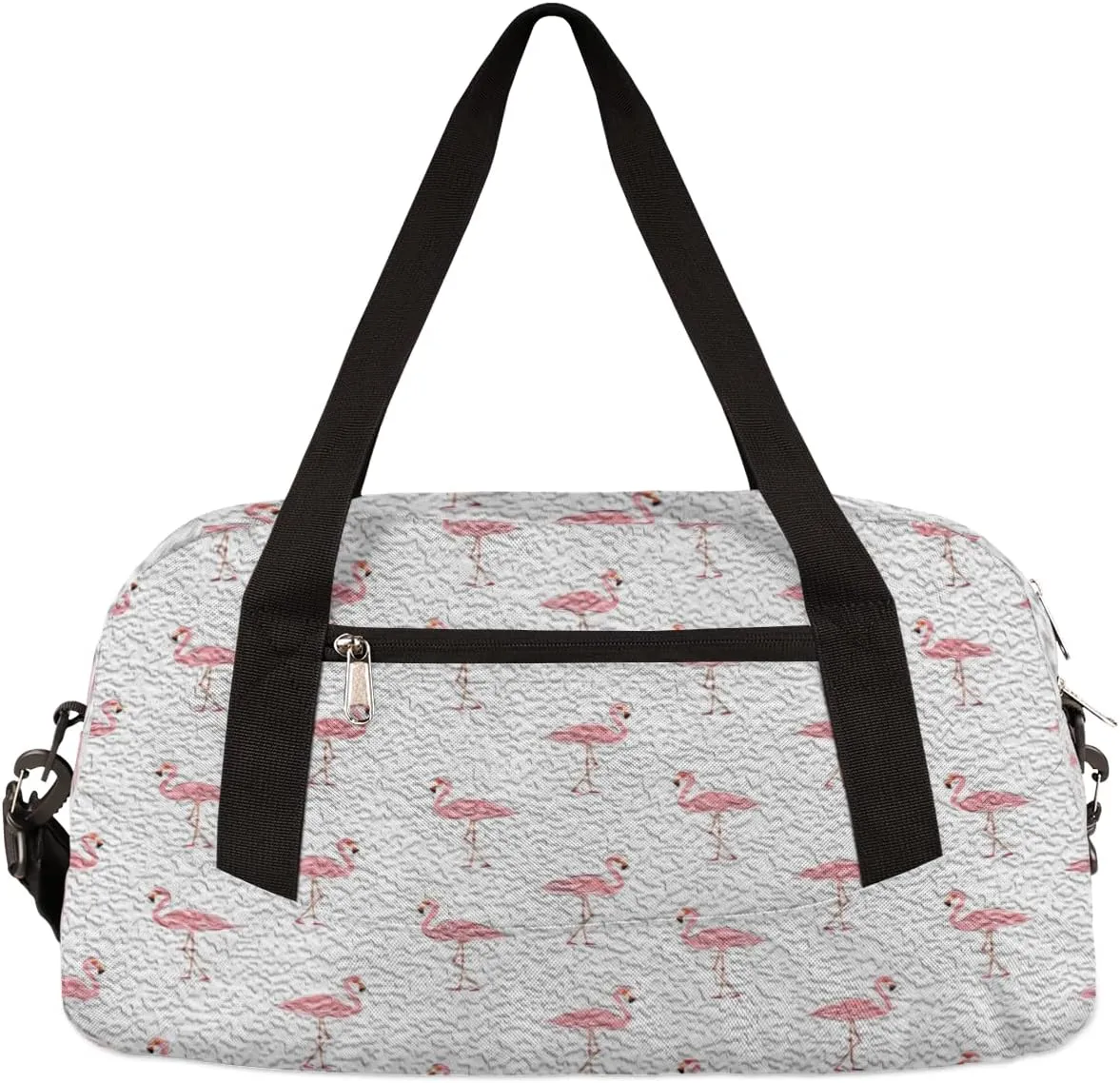Cute Flamingo Kids Duffel Bag for Girls Boys Teens, Flamingo Oil Painting Dance Bag Overnight Small Duffel Bag Carry On Weekend Sports Gym Travel Bag for School Practice Gymnastics Ballet