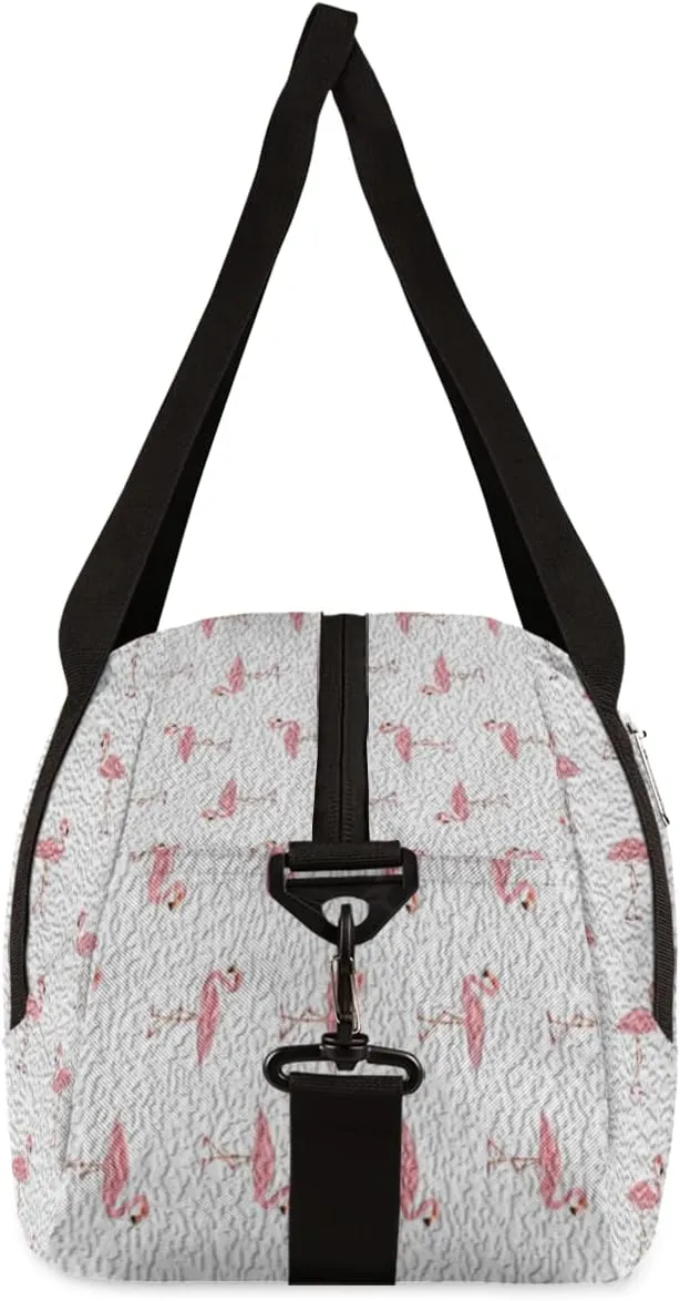 Cute Flamingo Kids Duffel Bag for Girls Boys Teens, Flamingo Oil Painting Dance Bag Overnight Small Duffel Bag Carry On Weekend Sports Gym Travel Bag for School Practice Gymnastics Ballet
