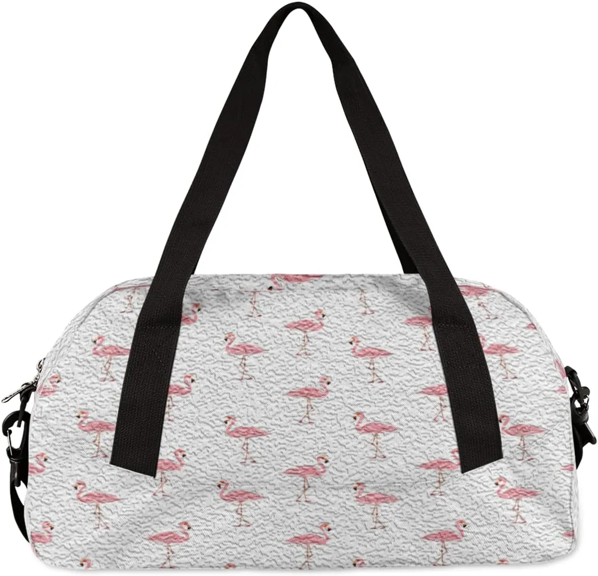 Cute Flamingo Kids Duffel Bag for Girls Boys Teens, Flamingo Oil Painting Dance Bag Overnight Small Duffel Bag Carry On Weekend Sports Gym Travel Bag for School Practice Gymnastics Ballet