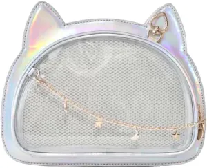 Cute Ita Bag Multi-Purpose Cat Purse Crossbody Bag Messenger Bag Shoulder Purse Kawaii Anime Pin Display Bag for Women