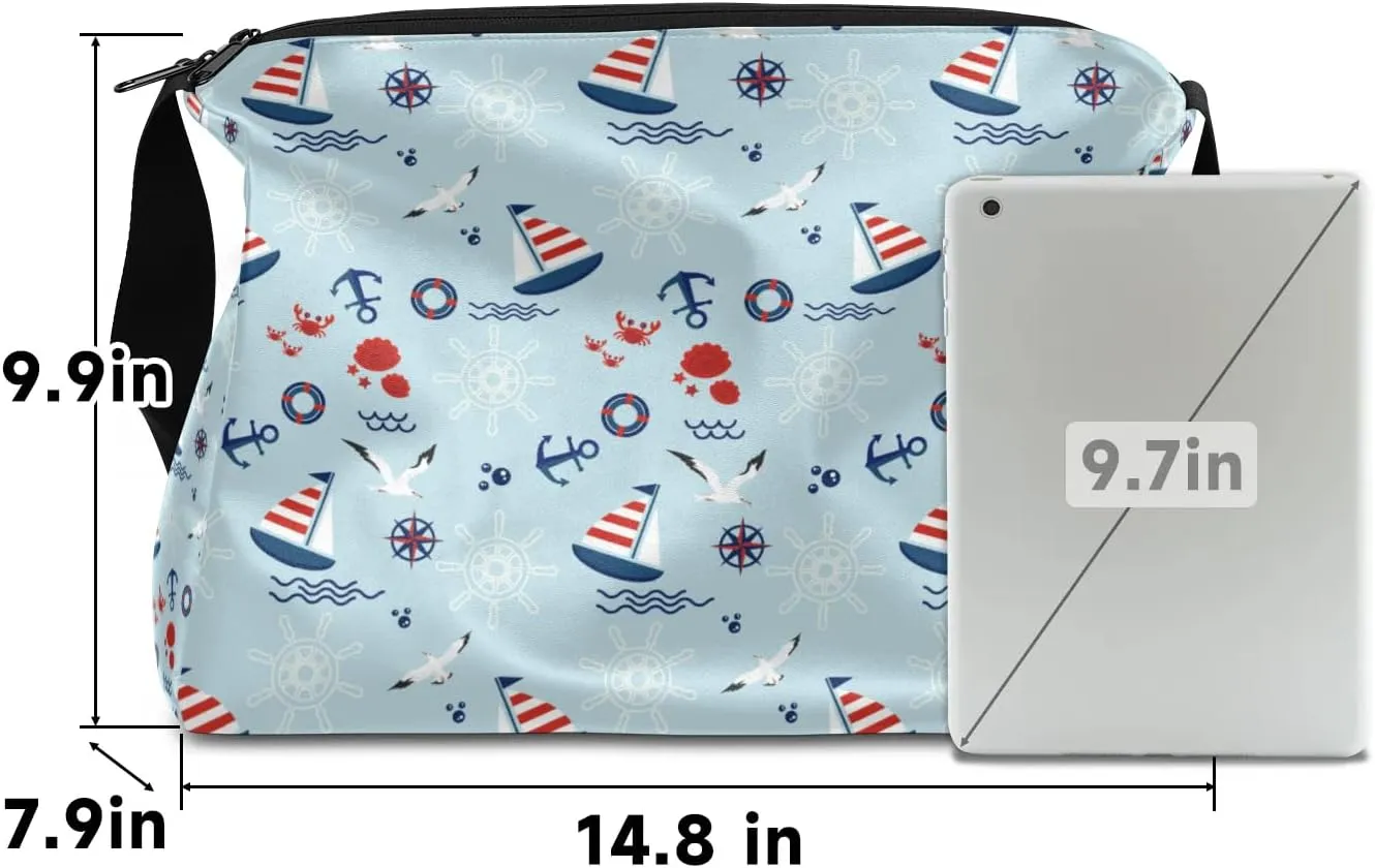 Cute Marine Anchor Pattern Small Gym Bag for Men Women Workout Sport Duffle Bag Waterproof Weekender Overnight Bag Lightweight Carry on Tote Bag Crossbody Shoulder Travel Bag for Swim Yoge Dance