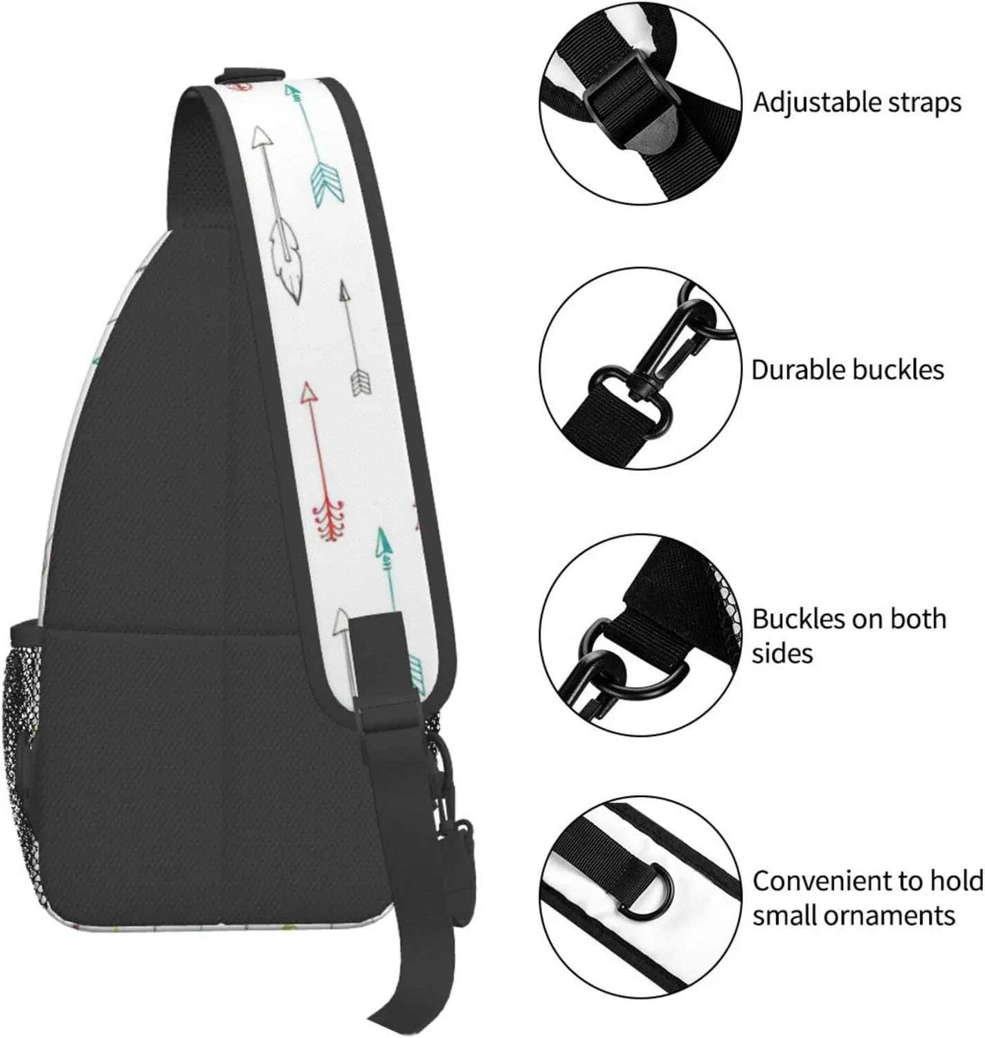 Dachshund Dog Crossbody Sling Backpack Sling Bag Travel Hiking Chest Bag Daypack For Women Men