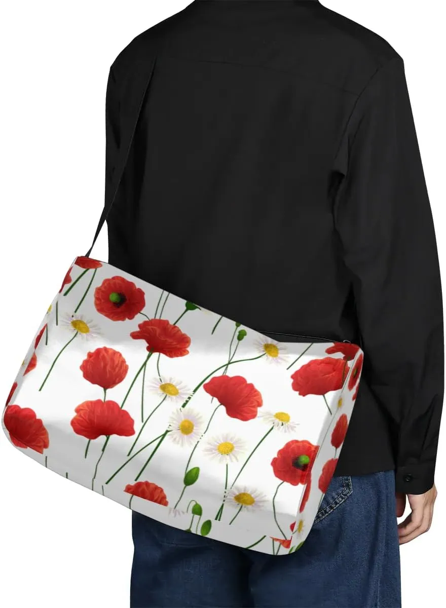 Daisy Flower Small Gym Bag for Men Women Workout Sport Duffle Bag Waterproof Weekender Overnight Bag Lightweight Carry on Tote Bag Crossbody Shoulder Travel Bag for Swim Yoge Dance