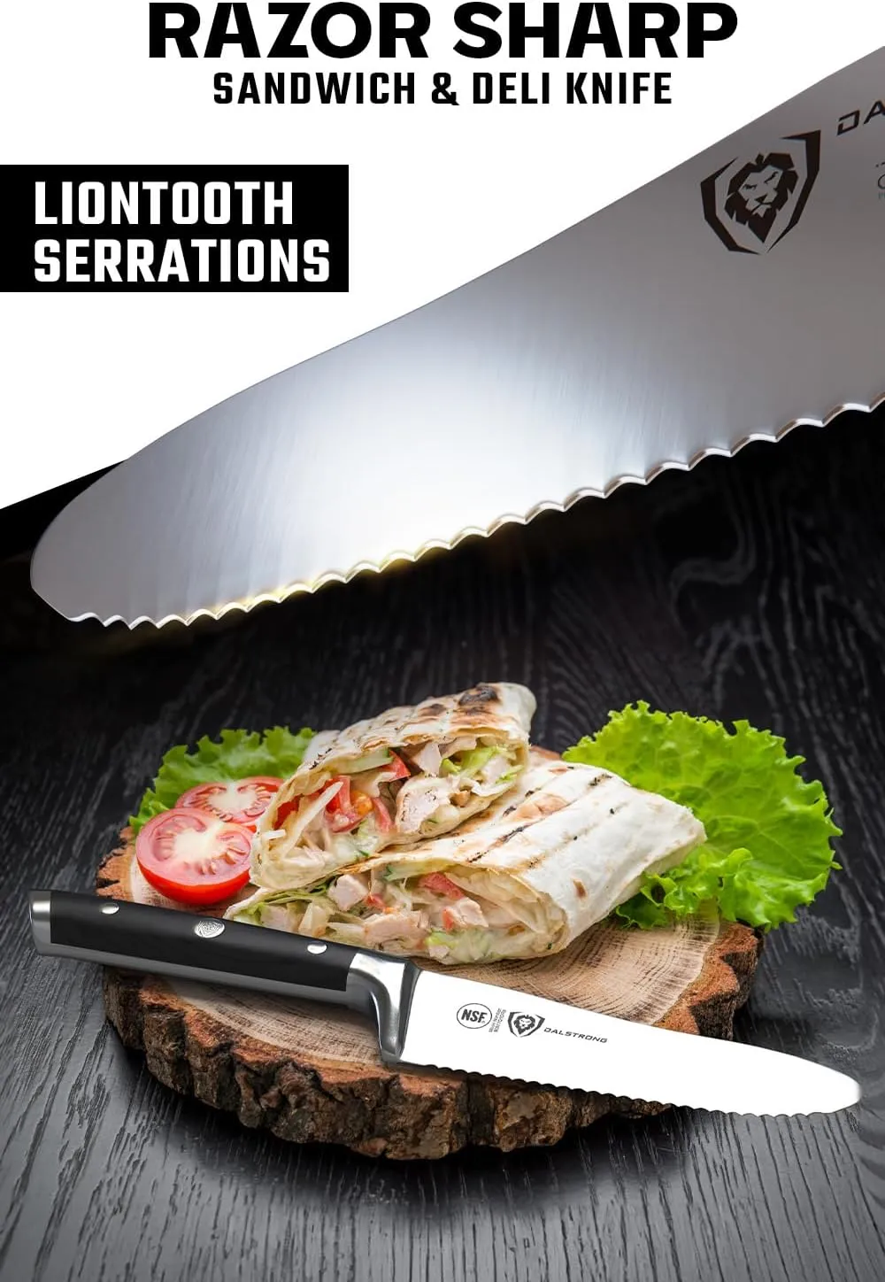 Dalstrong Ultimate Sandwich Knife - 6 inch Utility Knife - Gladiator Series Elite - Spreader - Forged German High-Carbon Steel - Sheath Included - Ham, Cheese, Bread Knife Gift- NSF Certified