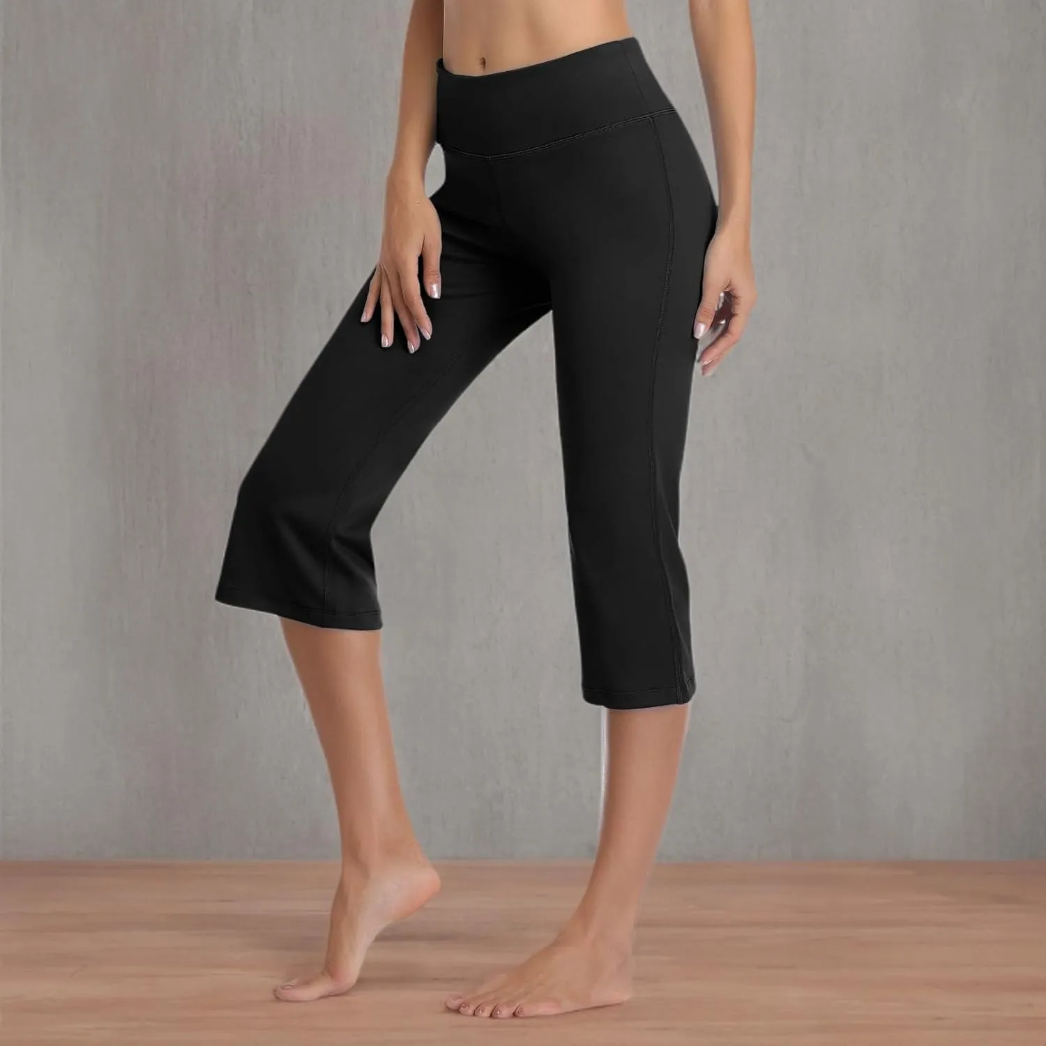 DAYOUNG Bootcut Yoga Pants for Women Tummy Control Workout Bootleg Pants High Waist 4 Way Stretch Pants
