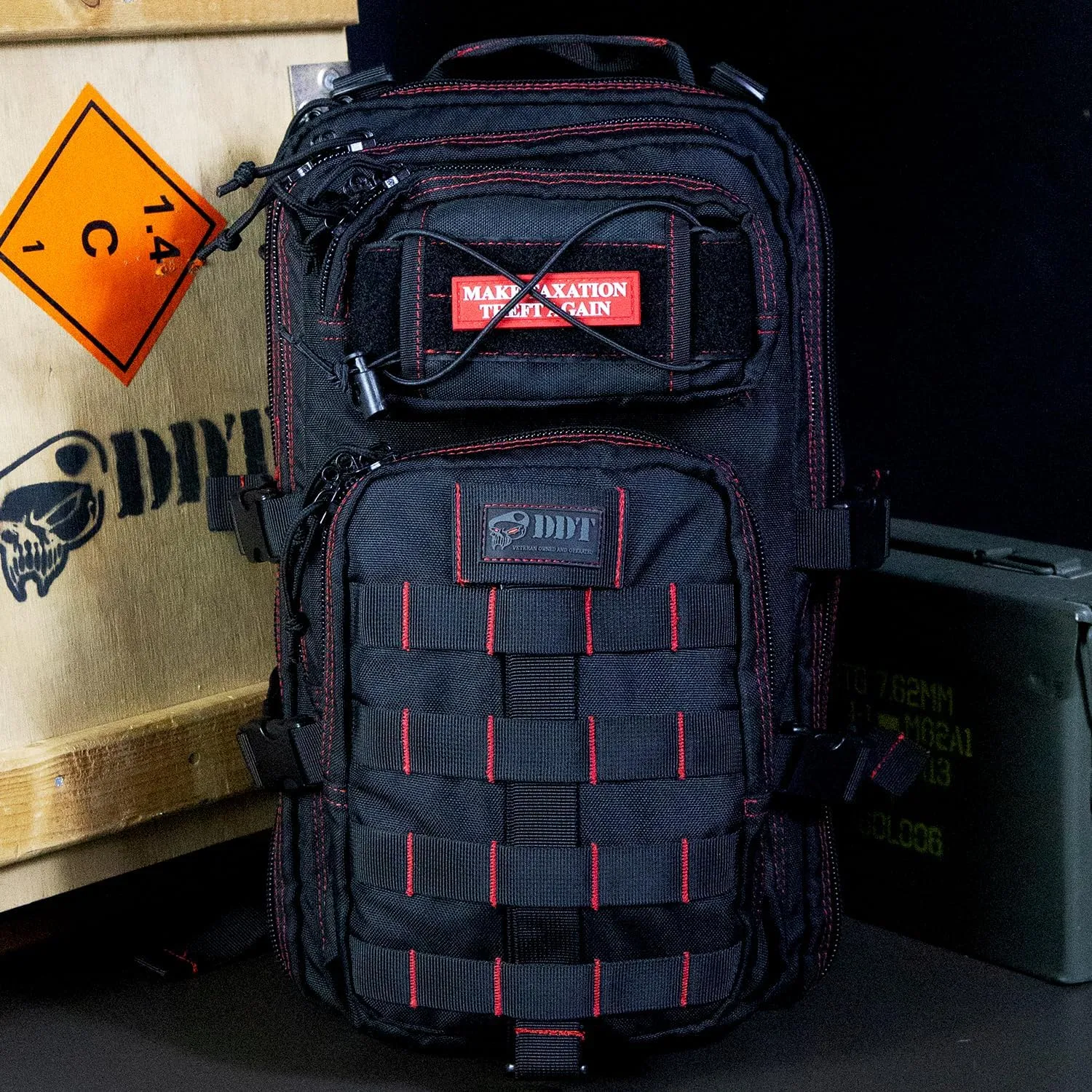 DDT Death Dealer Tactical Anti-Venom 24 Hour Assault EDC Backpack, Color Bloodline