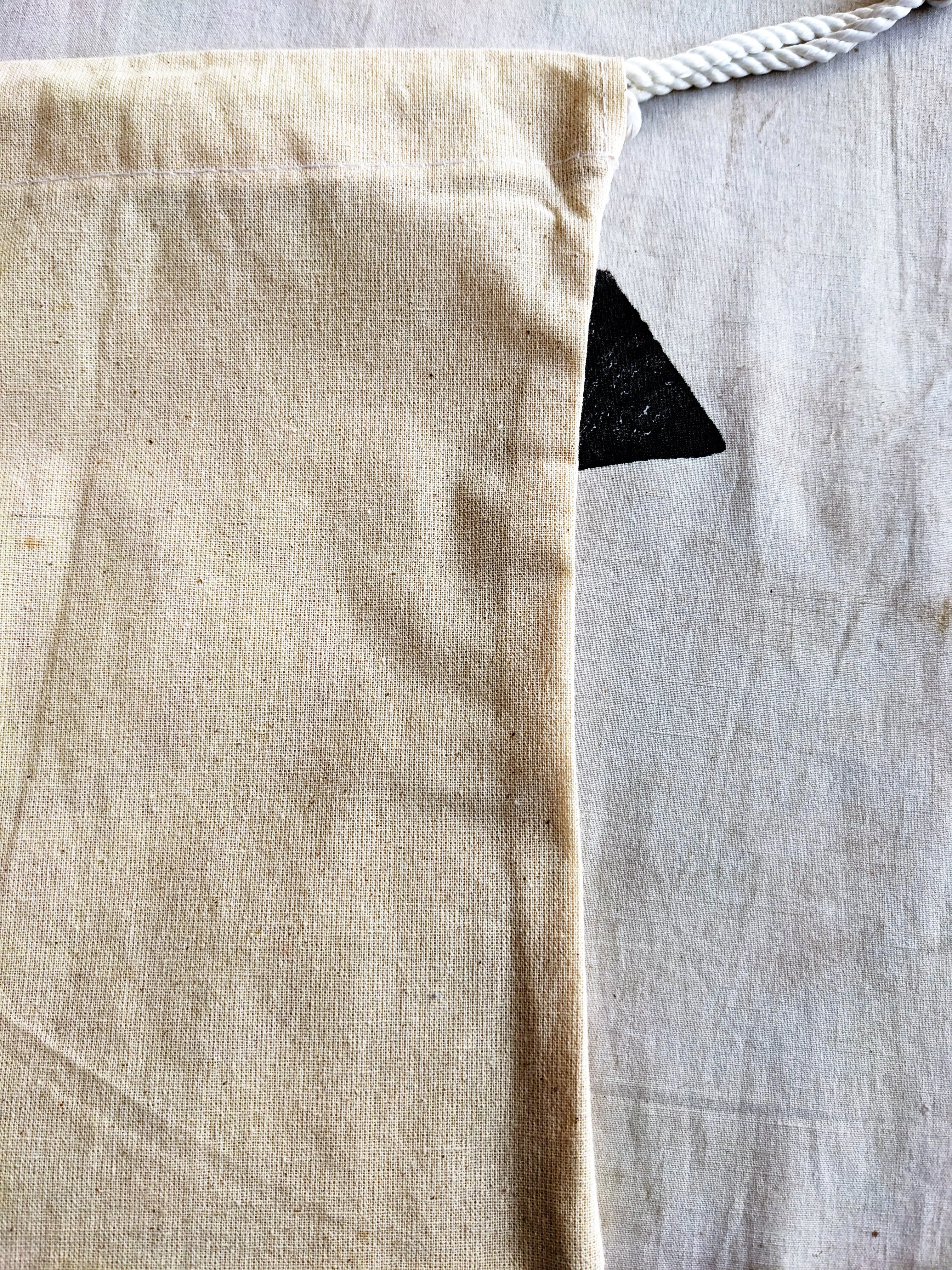 Deshkari ! Canvas white potli bags for return gifts with Hanuman ji print | gift bags for wedding | potli bags for return gifts
