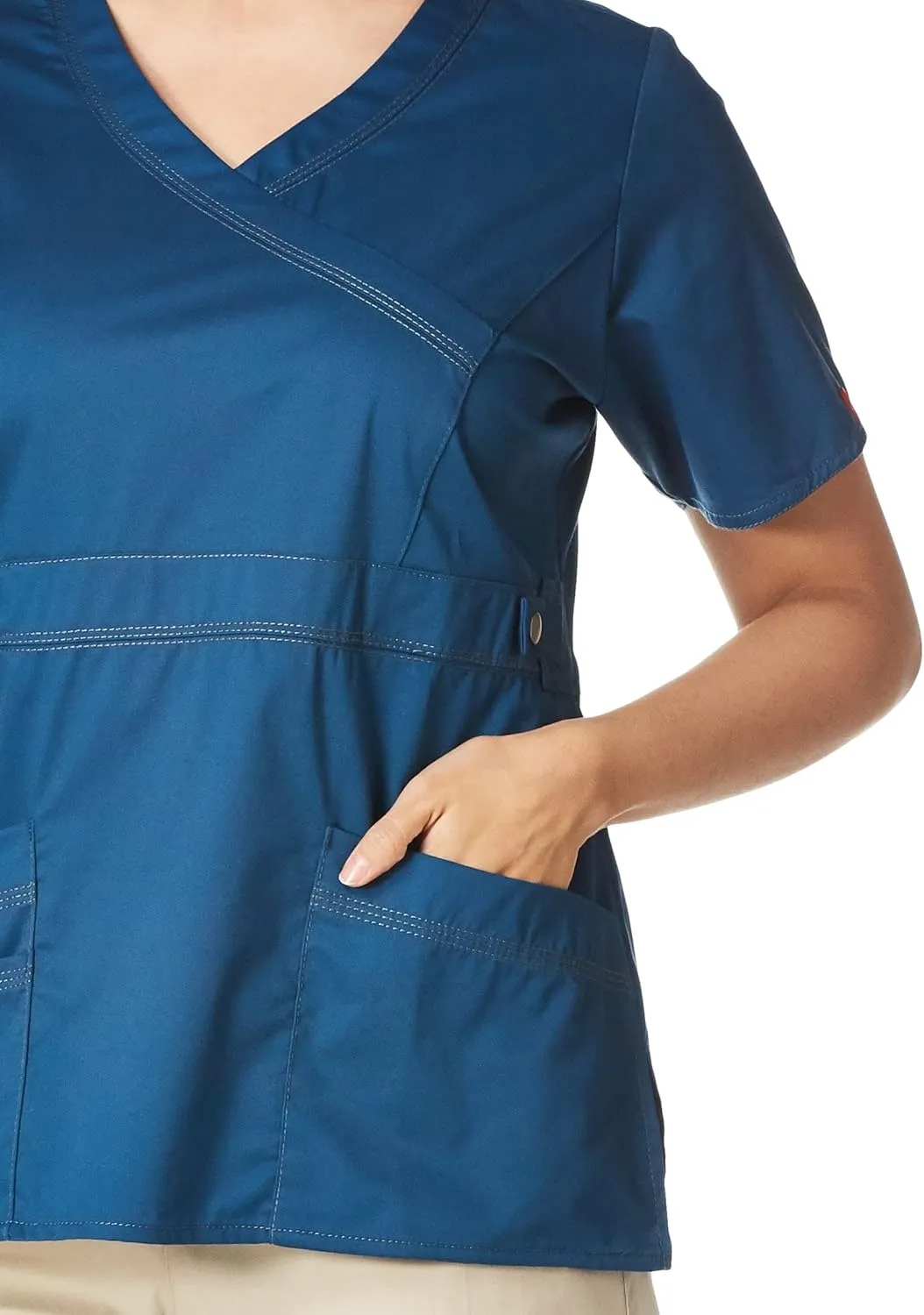 Dickies Gen Flex Women Scrubs Top Mock Wrap 817355.
