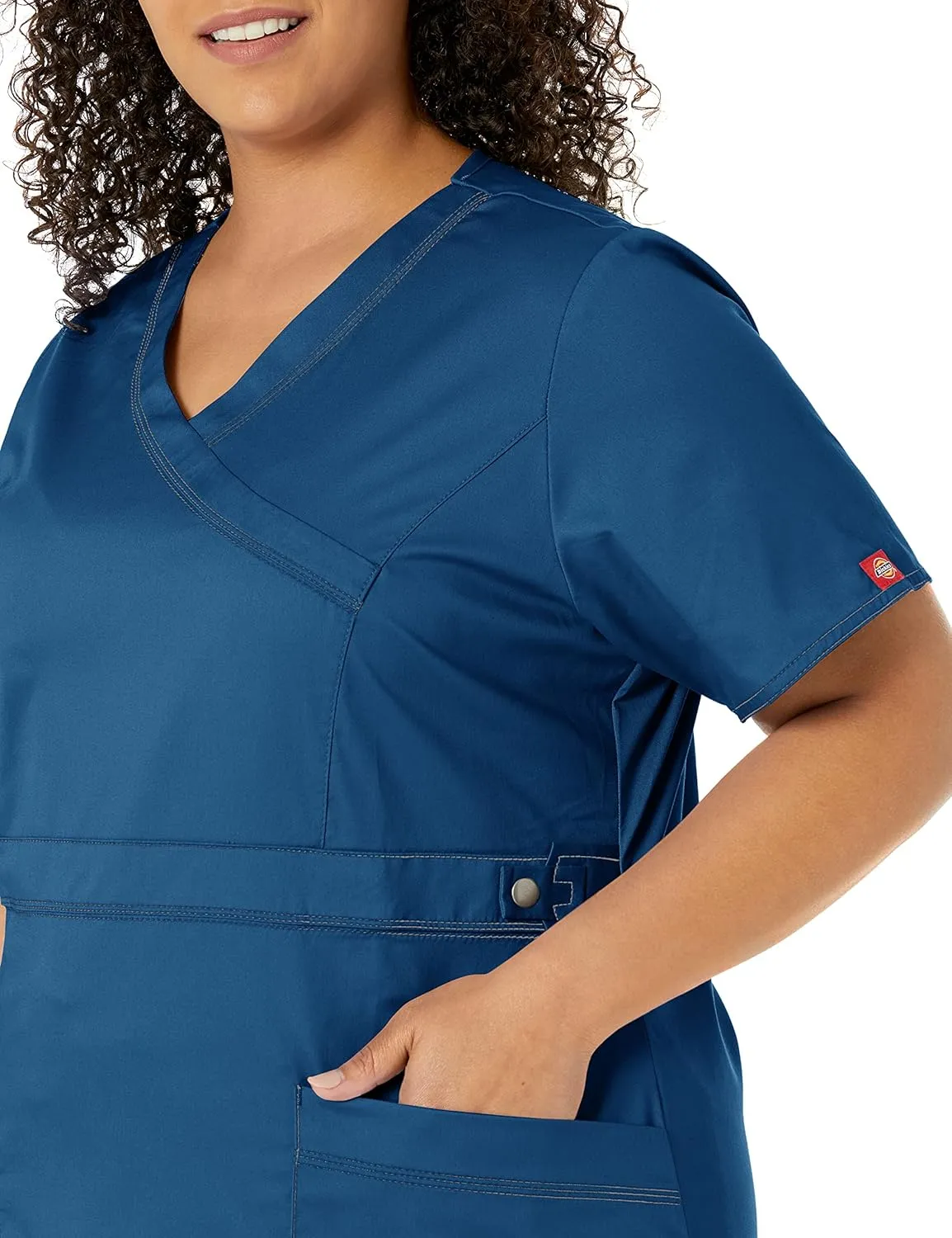 Dickies Gen Flex Women Scrubs Top Mock Wrap 817355.