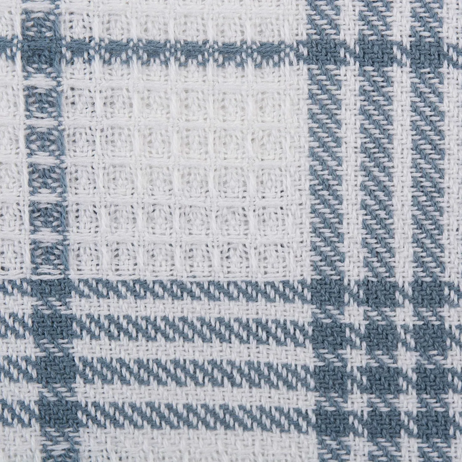 DII Waffle Weave Kitchen Collection100% Cotton, Machine Washable, Fast Drying and Absorbent, Dishcloth Set, 13x13, Blue 12 Piece