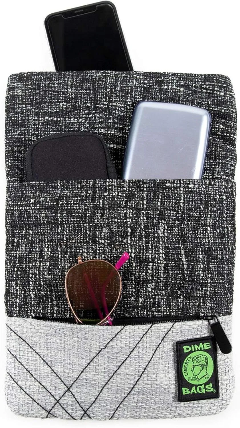 DIME BAGS Large Multi-Purpose Bag | Cross Body Hemp Purse with Adjustable Strap & Included