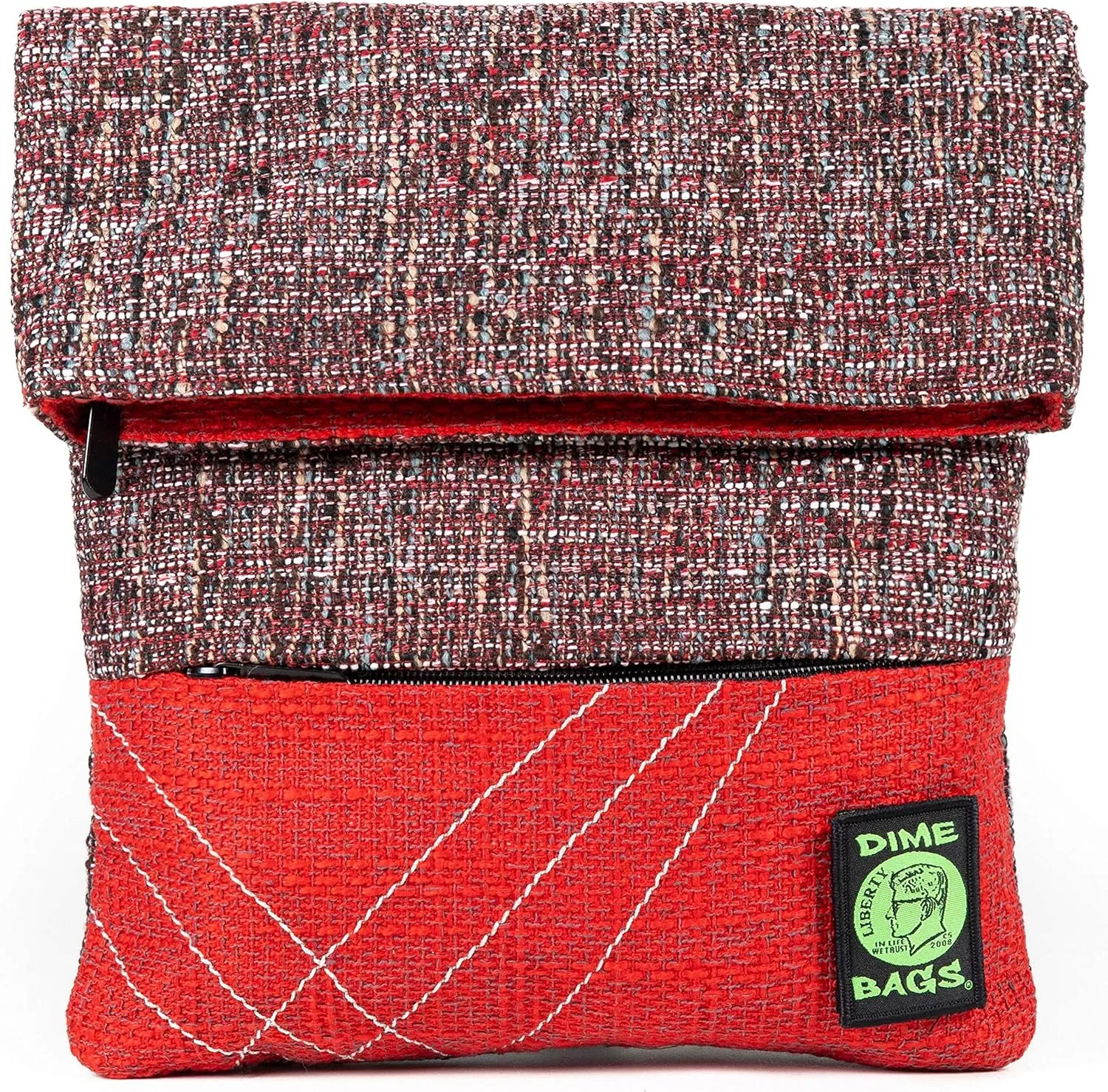 DIME BAGS Large Multi-Purpose Bag | Cross Body Hemp Purse with Adjustable Strap & Included