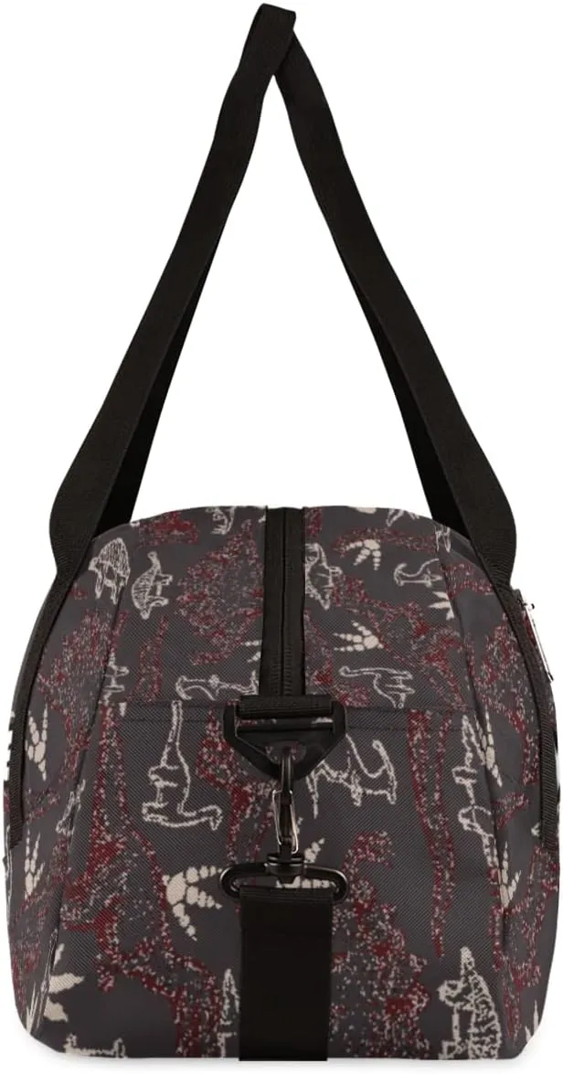 Dinosaur Pattern Personalized Kids Duffel Bag for Girls Boys, Dinosaur Debris Custom Dance Bag Overnight Small Duffel Bag Carry On Weekend Sports Travel Bag for School Practice Gymnastics Ballet