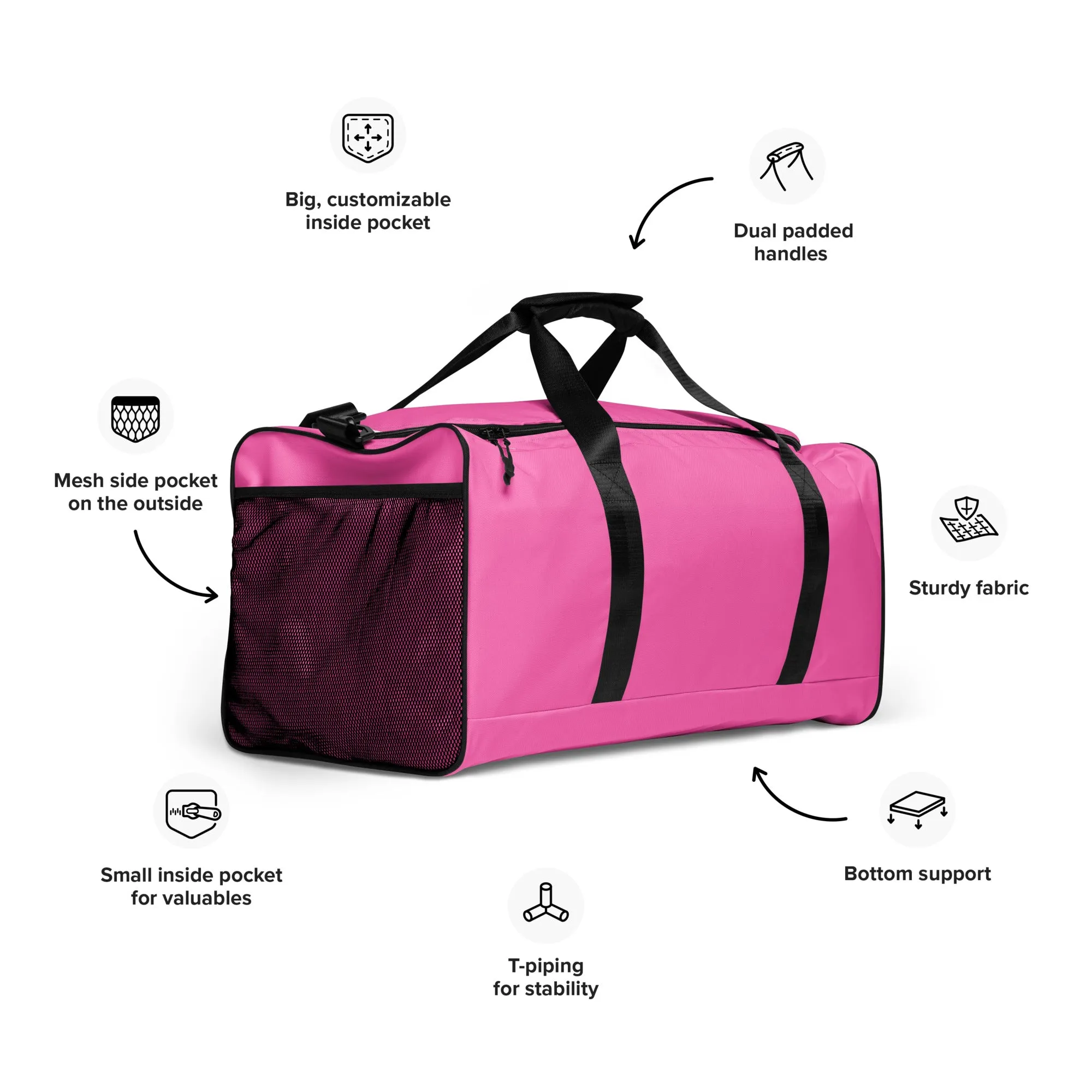 DiscoBabe Pink Duffle bag