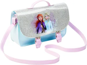 Disney Frozen Cross Body Bag - Princess Teen Handbag Adjustable Strap Shoulder Bag - Travel Holiday Gifts (Blue/Silver Frozen)