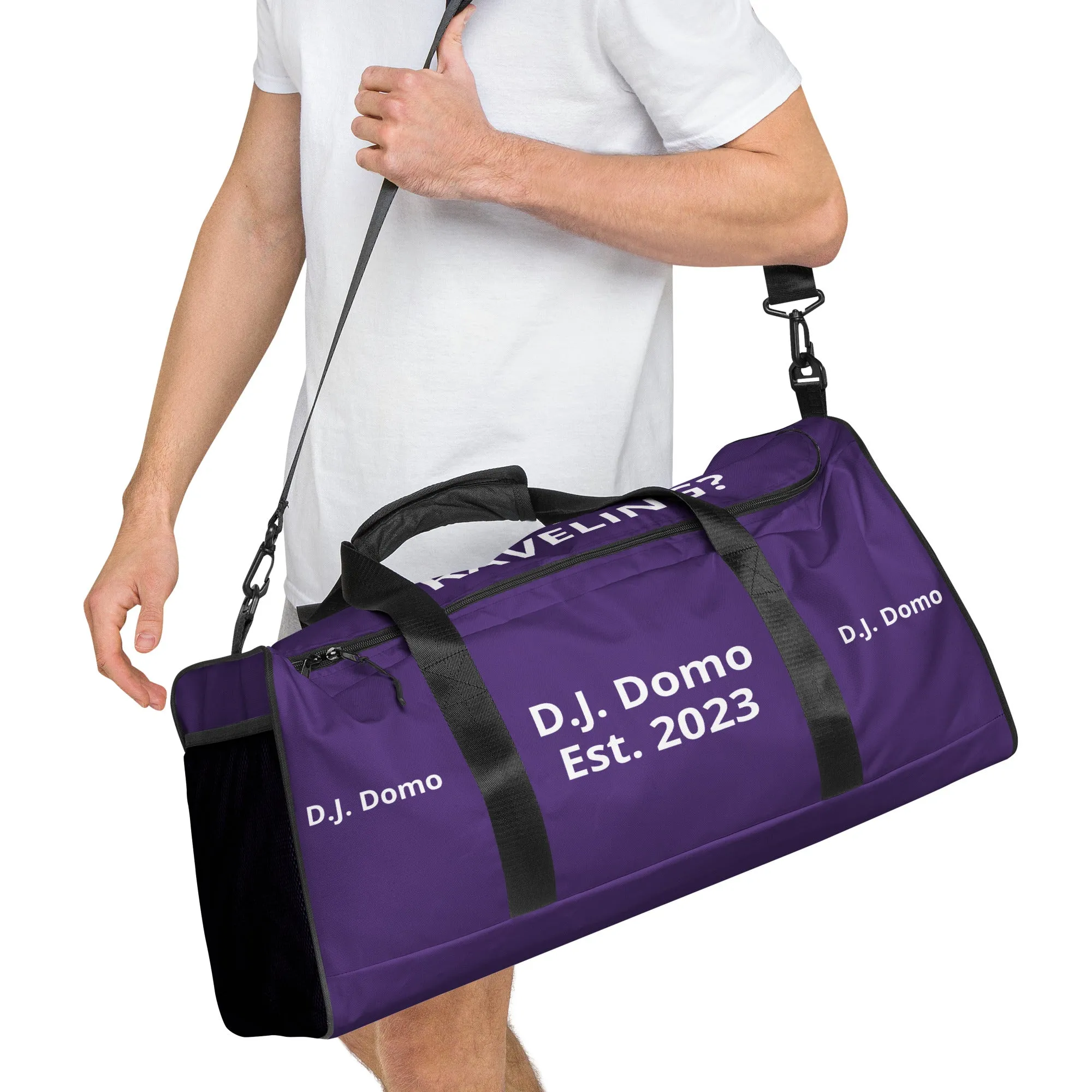 D.J. Domo DQOI Pt 1 "Travel" Duffle Bag Purple/White