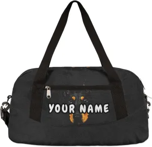 Doberman Pinscher Dog Personalized Kids Duffel Bag for Girls Boys, Dog Debris Custom Dance Bag Overnight Small Duffel Bag Carry On Weekend Sports Travel Bag for School Practice Gymnastics Ballet
