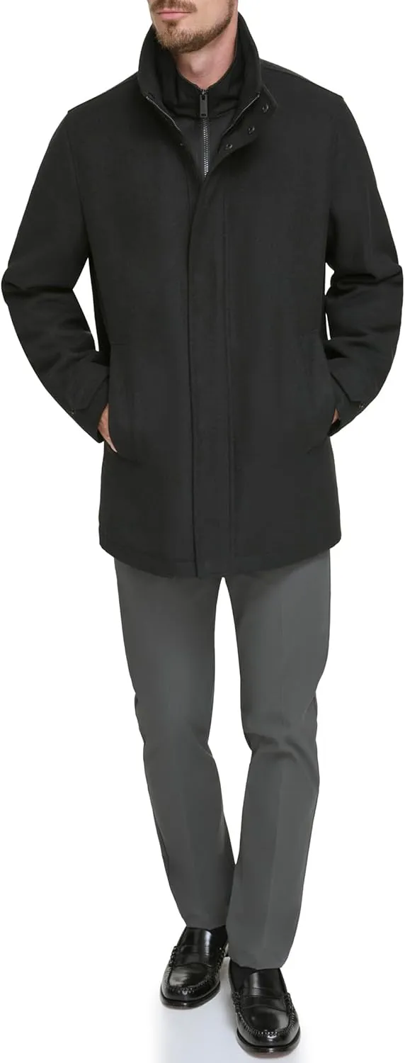 Dockers Men's Wool Melton Two Pocket Full Length Duffle Coat