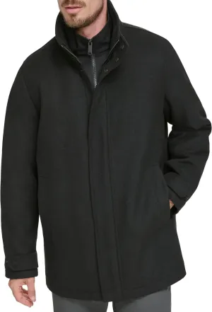 Dockers Men's Wool Melton Two Pocket Full Length Duffle Coat