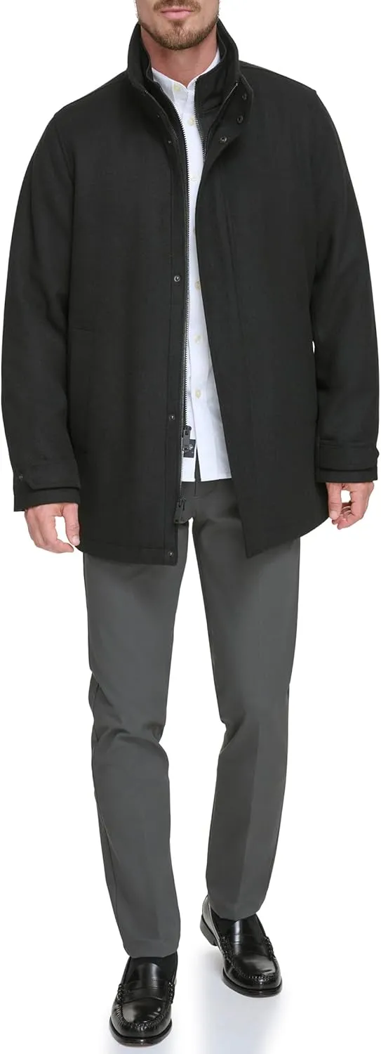 Dockers Men's Wool Melton Two Pocket Full Length Duffle Coat
