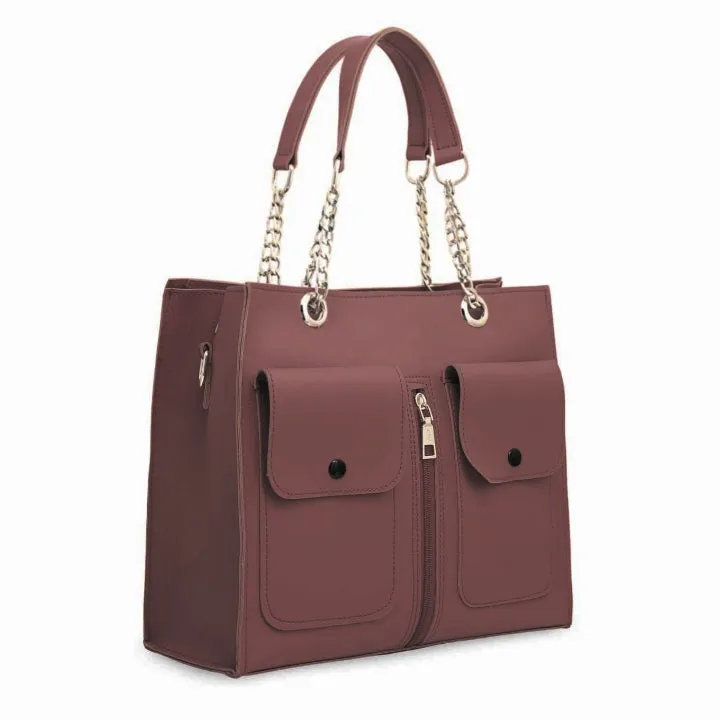 Double Pocket SHOULDER TOTE BAG