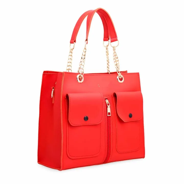 Double Pocket SHOULDER TOTE BAG