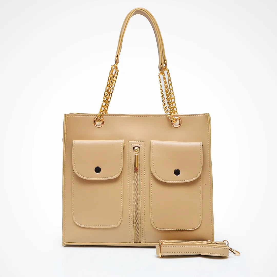 Double Pocket SHOULDER TOTE BAG