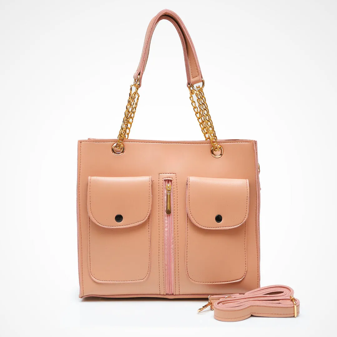 Double Pocket SHOULDER TOTE BAG