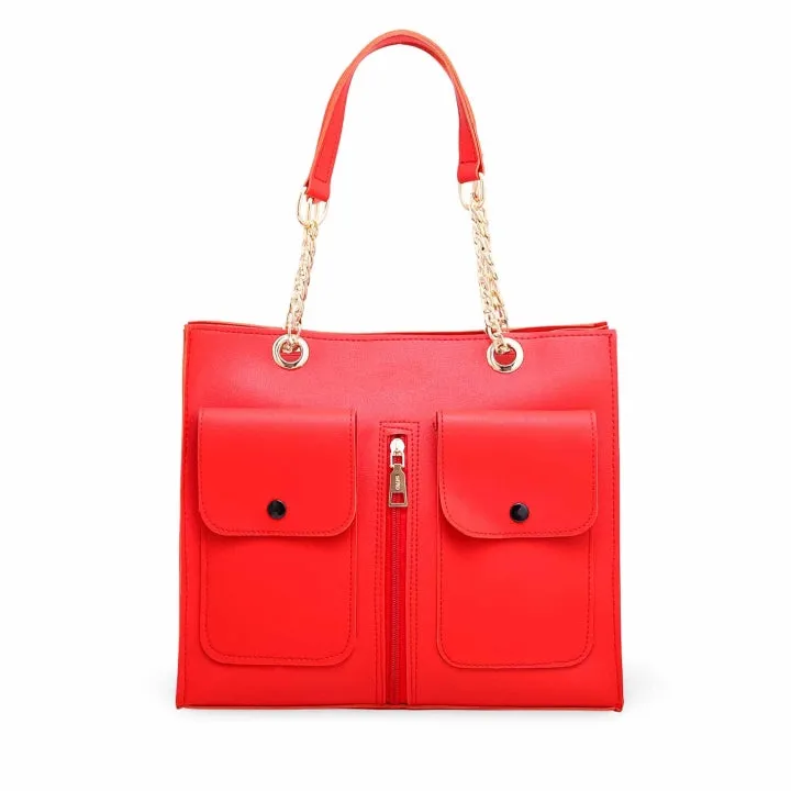 Double Pocket SHOULDER TOTE BAG