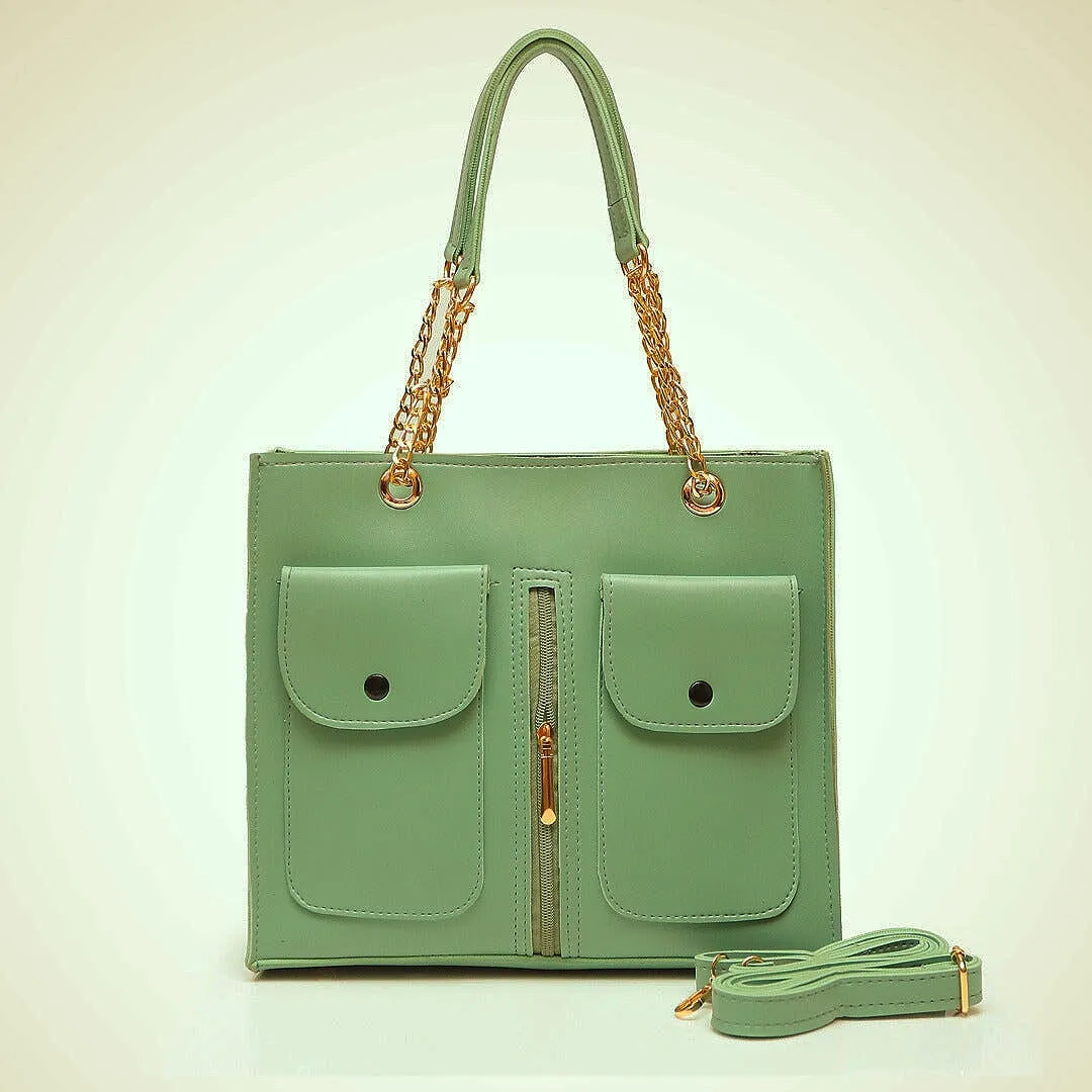 Double Pocket SHOULDER TOTE BAG