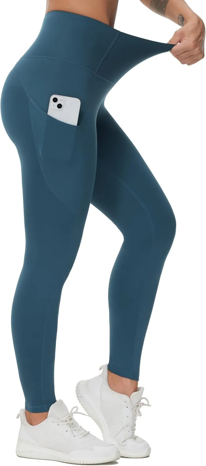 Dragon Fit High Waist Yoga Leggings with 3 Pockets,Tummy Control Workout Running 4 Way Stretch Yoga Pants