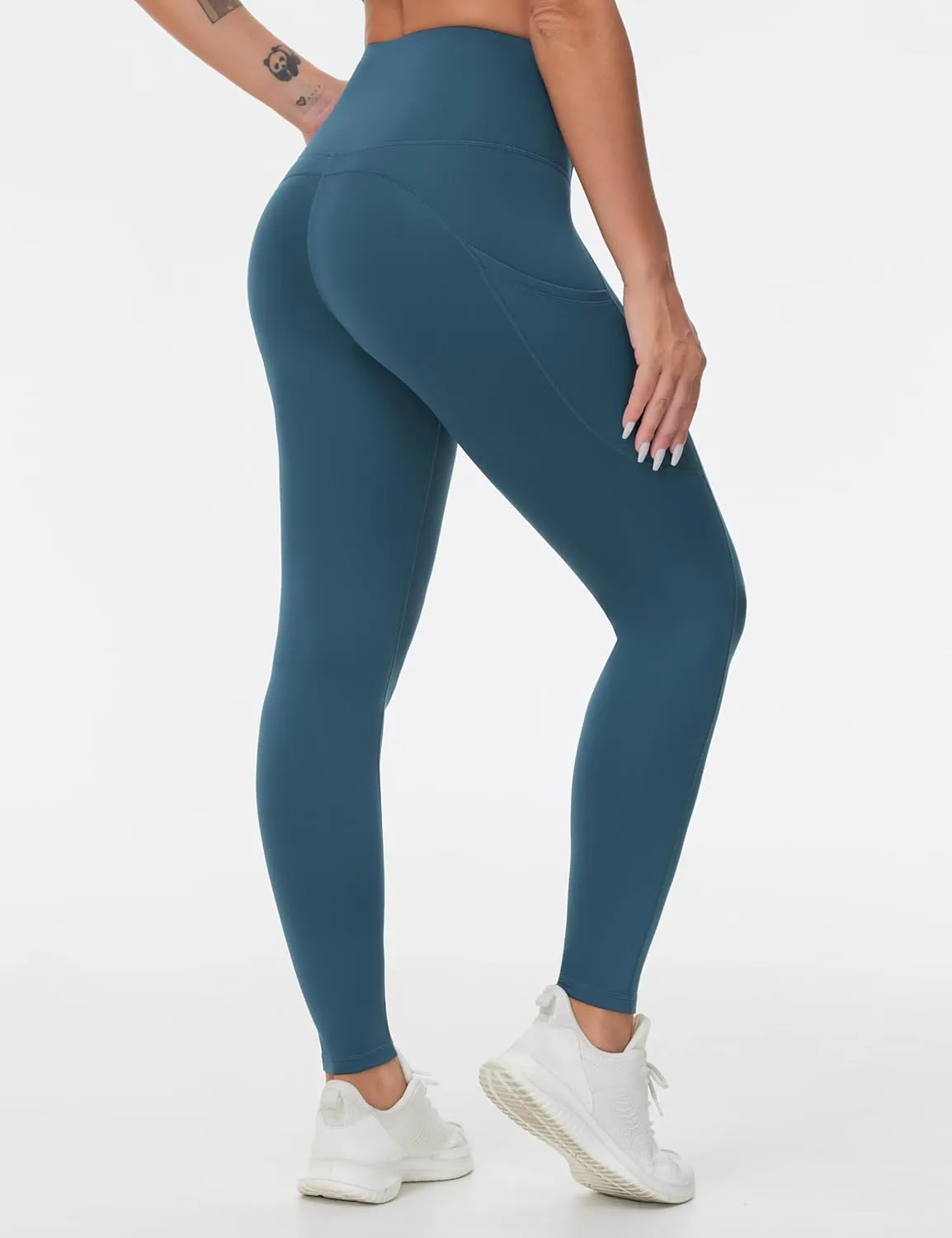 Dragon Fit High Waist Yoga Leggings with 3 Pockets,Tummy Control Workout Running 4 Way Stretch Yoga Pants