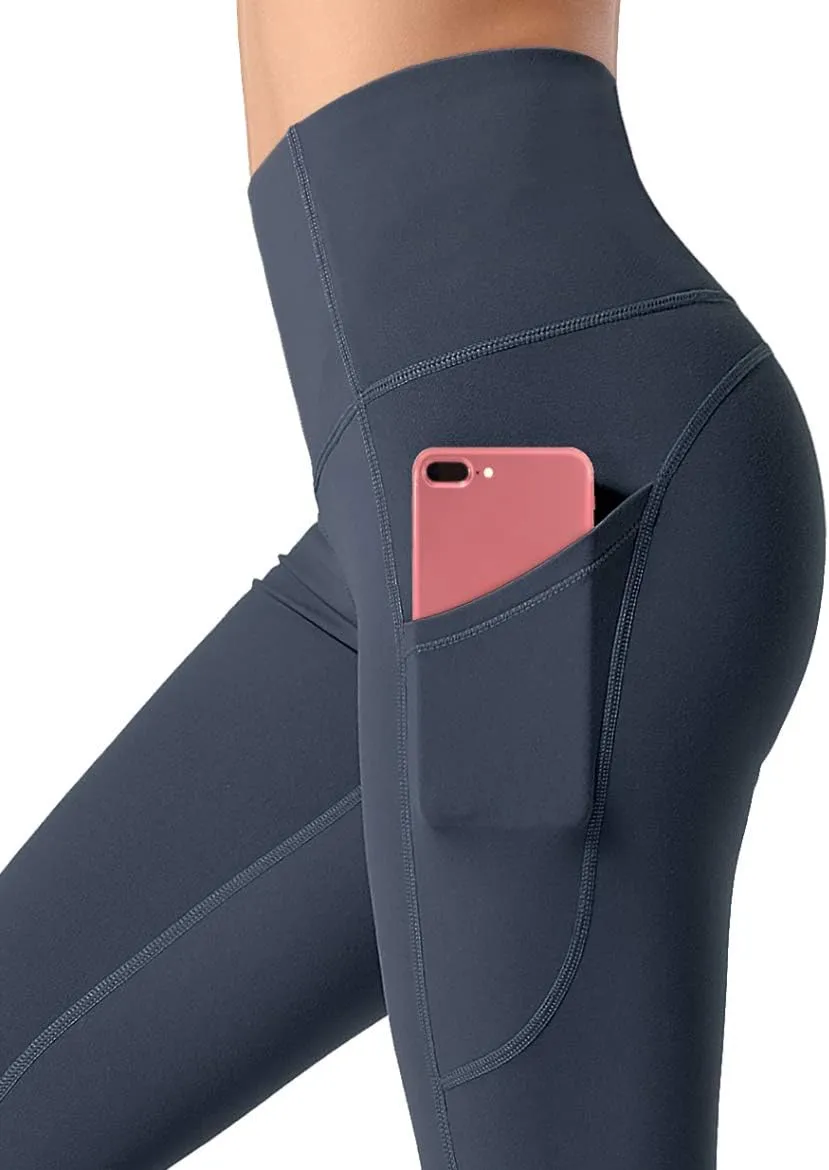 Dragon Fit High Waist Yoga Leggings with 3 Pockets,Tummy Control Workout Running 4 Way Stretch Yoga Pants