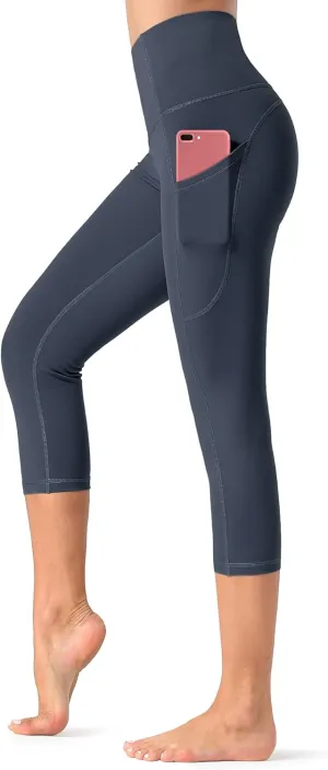 Dragon Fit High Waist Yoga Leggings with 3 Pockets,Tummy Control Workout Running 4 Way Stretch Yoga Pants