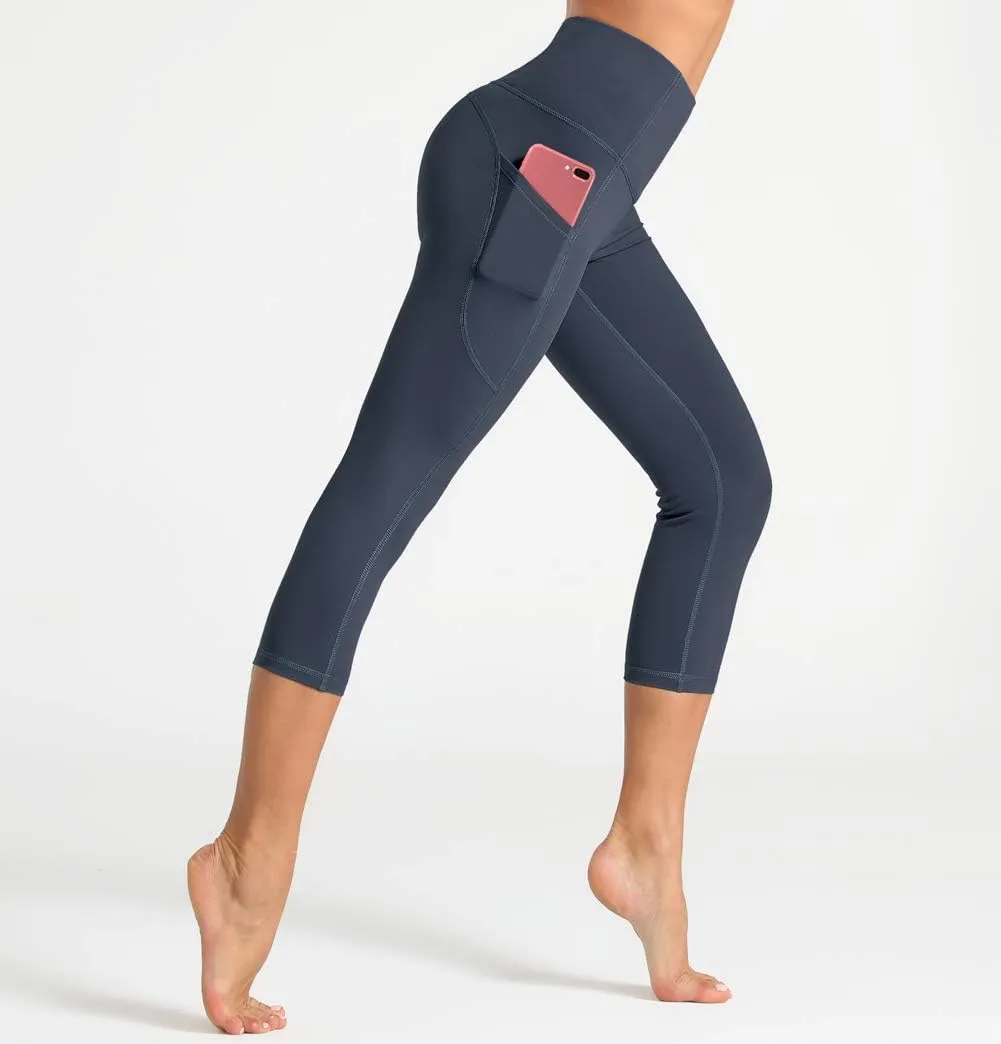 Dragon Fit High Waist Yoga Leggings with 3 Pockets,Tummy Control Workout Running 4 Way Stretch Yoga Pants