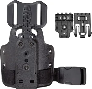 Drop Flex Adapter with QLS Kit, Drop Leg Holster Platform Adjustable Thigh Holster 6004 Leg Shroud Adapter for Holsters and Magazine Pouches Quick Locking
