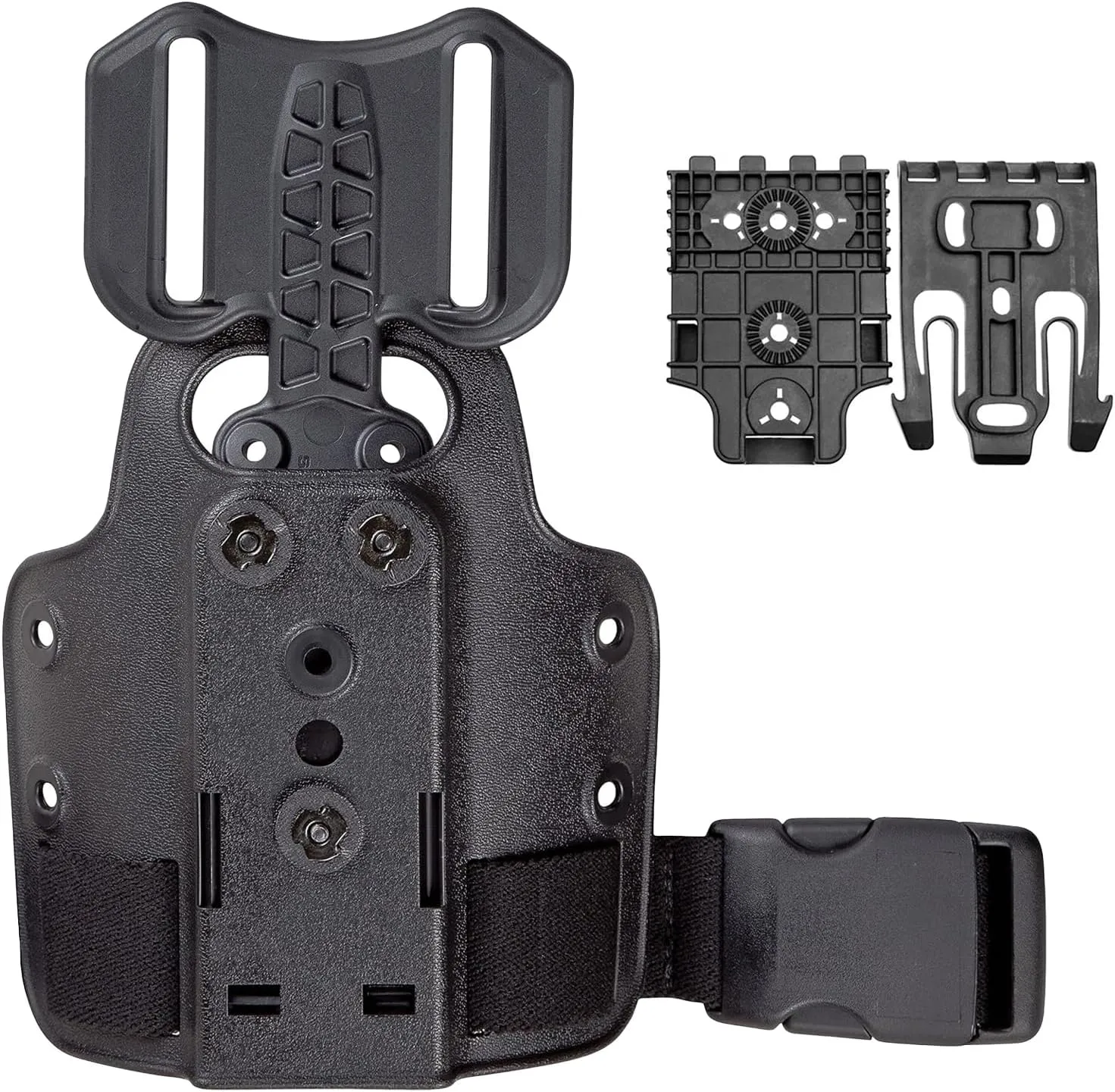 Drop Flex Adapter with QLS Kit, Drop Leg Holster Platform Adjustable Thigh Holster 6004 Leg Shroud Adapter for Holsters and Magazine Pouches Quick Locking