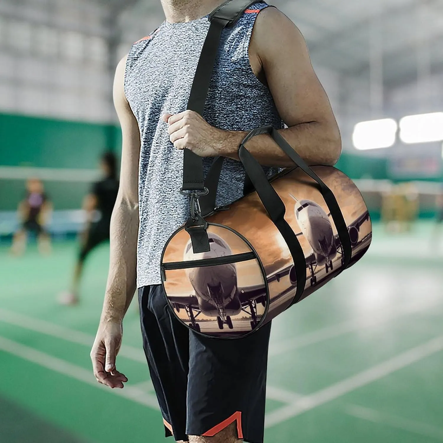 Duffel Bag for Men Women Gym Bag Airplane Travel Duffel Bag Waterproof Overnight Bag for Sports Workout