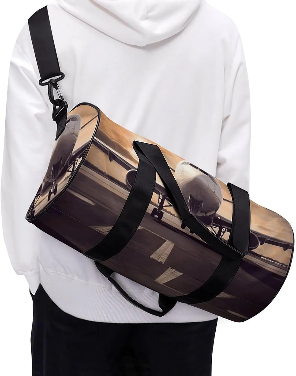 Duffel Bag for Men Women Gym Bag Airplane Travel Duffel Bag Waterproof Overnight Bag for Sports Workout
